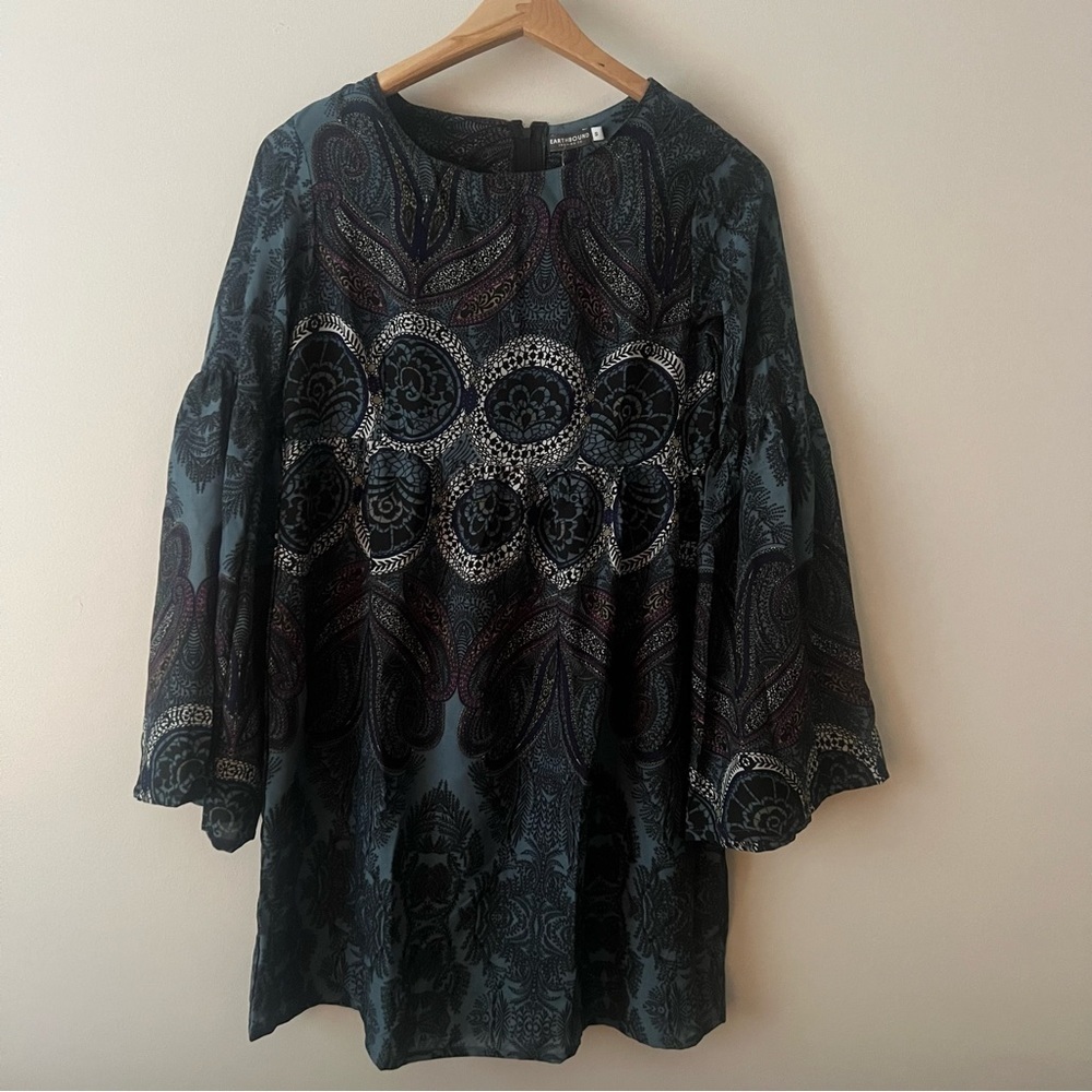 Earthbound Trading Co. paisley boho tunic dress NWT small